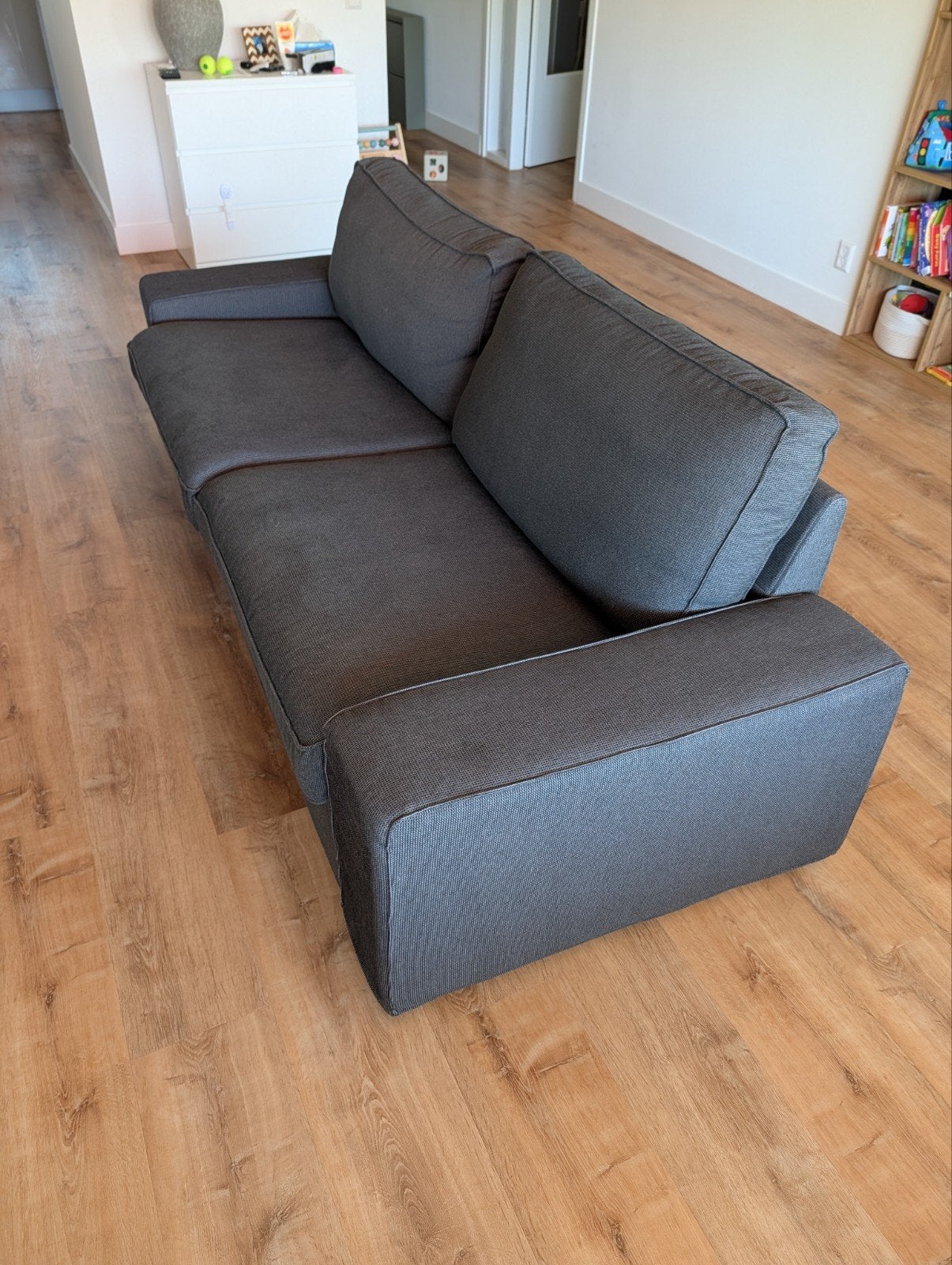 IKEA KIVIK 3-zitsbank – Tresund antraciet – Zeer goede staat, Ophalen, Modern, Scandinavisch, Driepersoons, 75 tot 100 cm