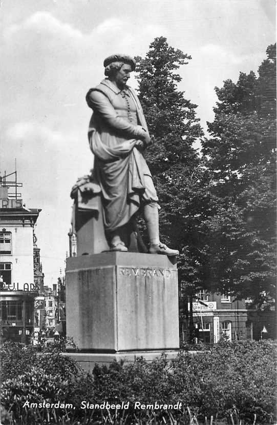 300-365-041 Amsterdam Standbeeld Rembrandt, Verzenden, Voor 1920, Noord-Holland