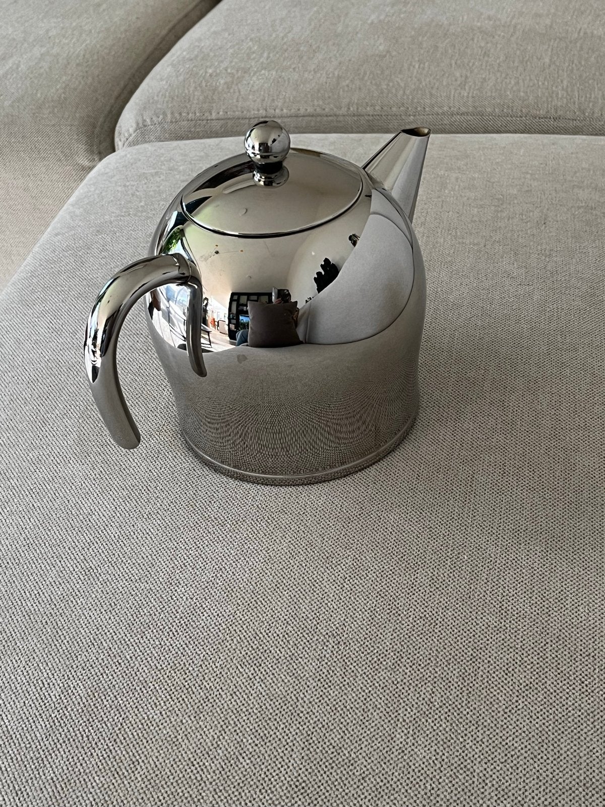 Bredemeijer theepot - 1 liter - dubbelwandig, Gebruikt, Bredemeijer, Zilver, Metaal