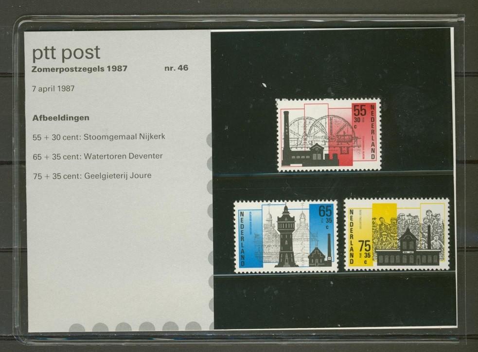 PTT Post Postzegelmapje nr. 46 1987 Zomerpostzegels p-46 jdu, Ophalen of Verzenden, Na 1940, Postfris