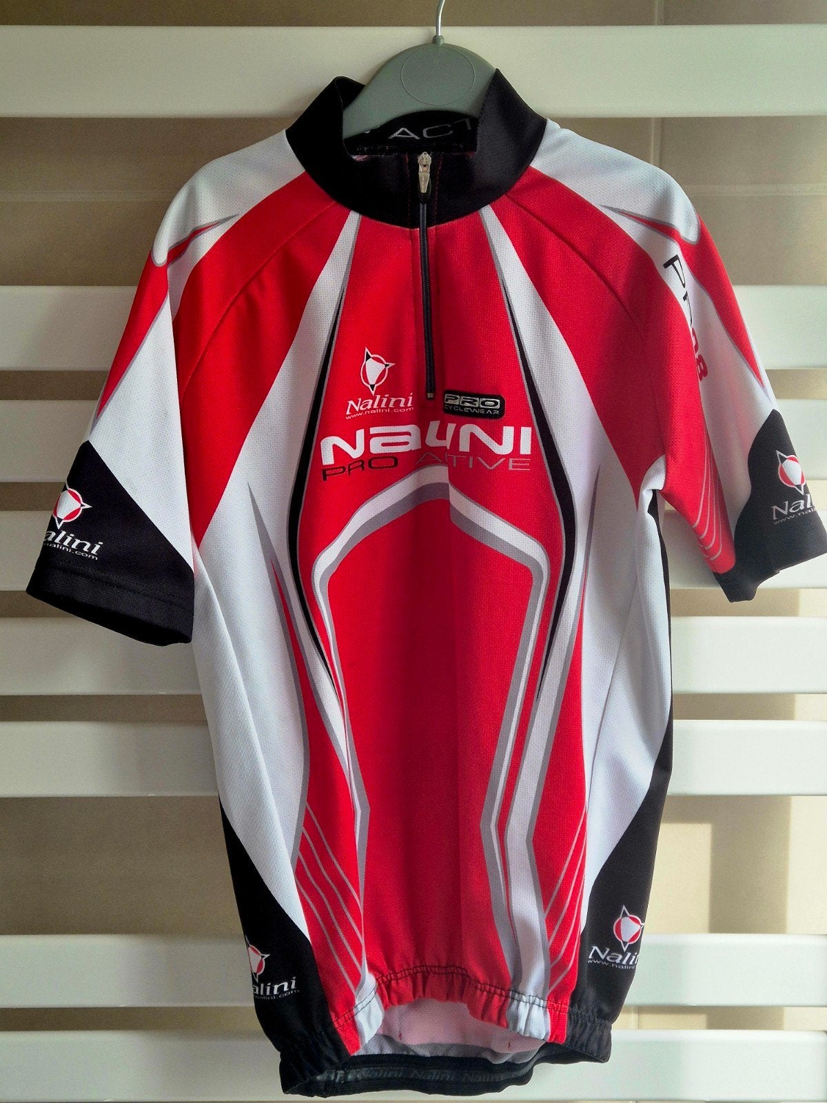 Nalini Mountainbike Shirt Rood/Wit/Grijs/Zwart Maat 10, Kinderen, Ophalen of Verzenden, Zo goed als nieuw, Nalini
