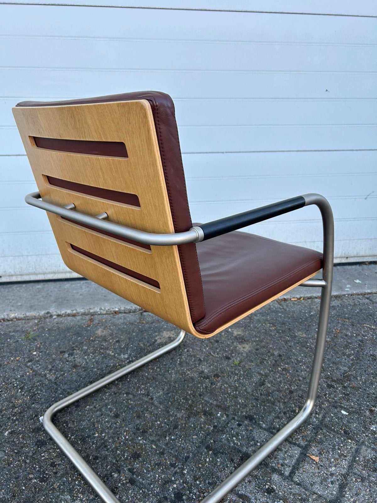 6 Thonet S60 S 60 s-60 stoel stoelen chairs leer eiken, Huis en Inrichting, Stoelen, Ophalen, Bruin, Leer, Zo goed als nieuw