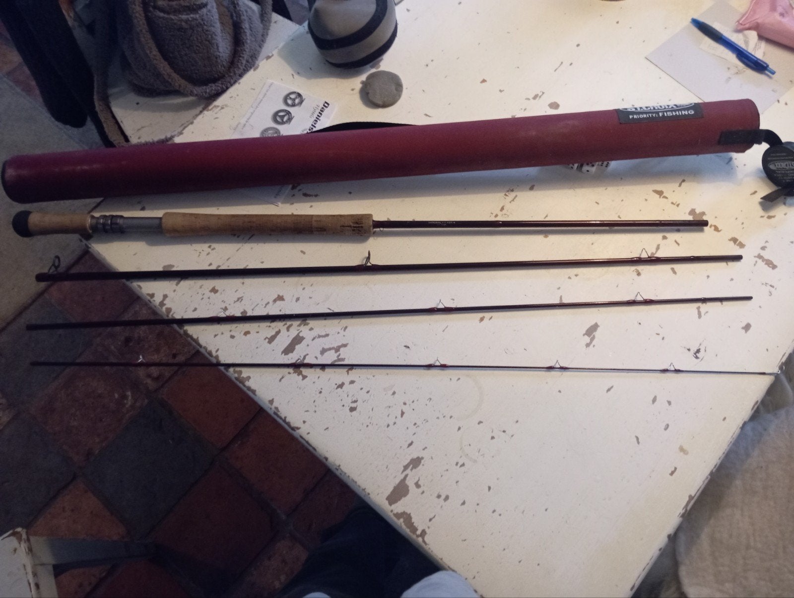 St. Croix Switchrod #7 met Danielsson 8-12 reel & Skagitlijn, Watersport en Boten, Hengelsport | Vliegvissen, Ophalen, Zo goed als nieuw