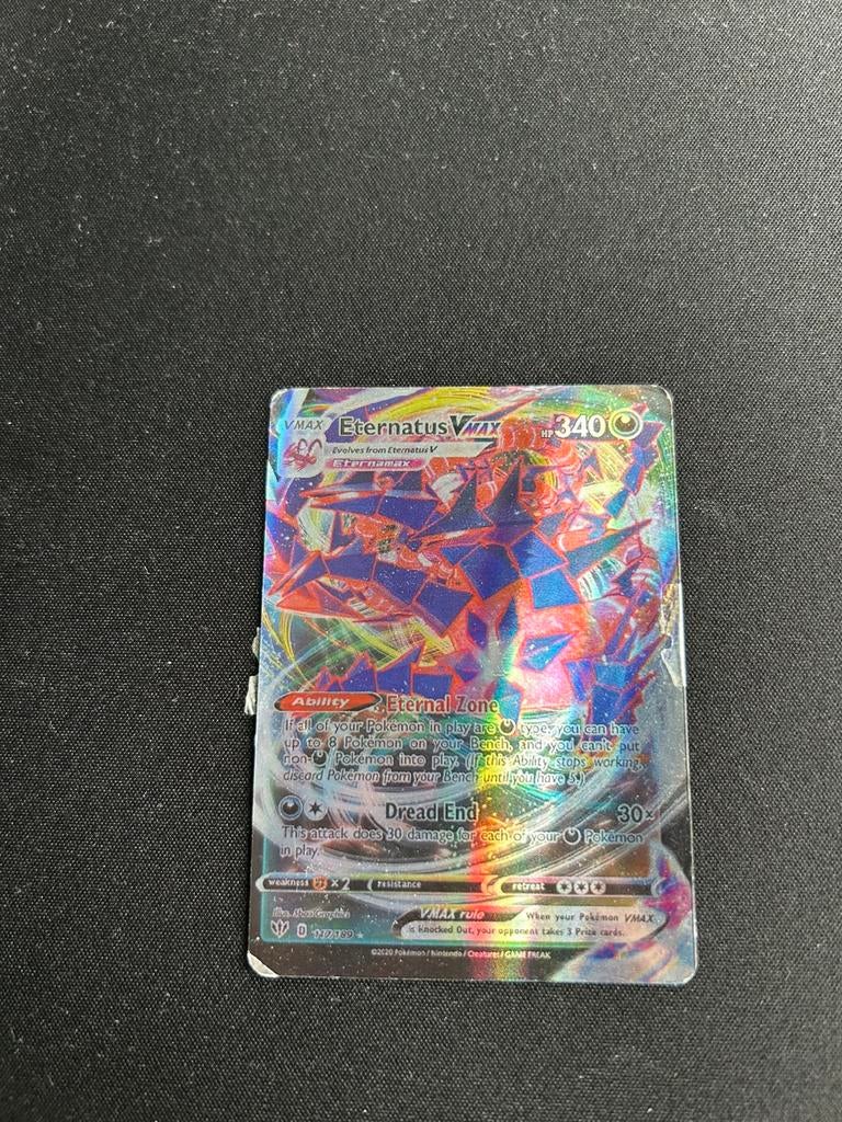 Eternatus VMAX pokemon kaart, Hobby en Vrije tijd, Verzamelkaartspellen | Pokémon, Ophalen, Gebruikt, Losse kaart, Foil