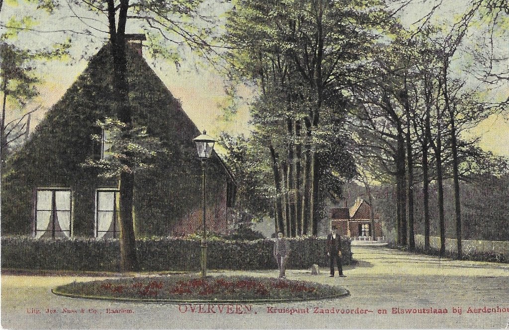 AK Overveen - Kruispunt Zandvoorder- en Elswoudslaan bij Ae, Verzenden, Voor 1920, Ongelopen, Noord-Holland