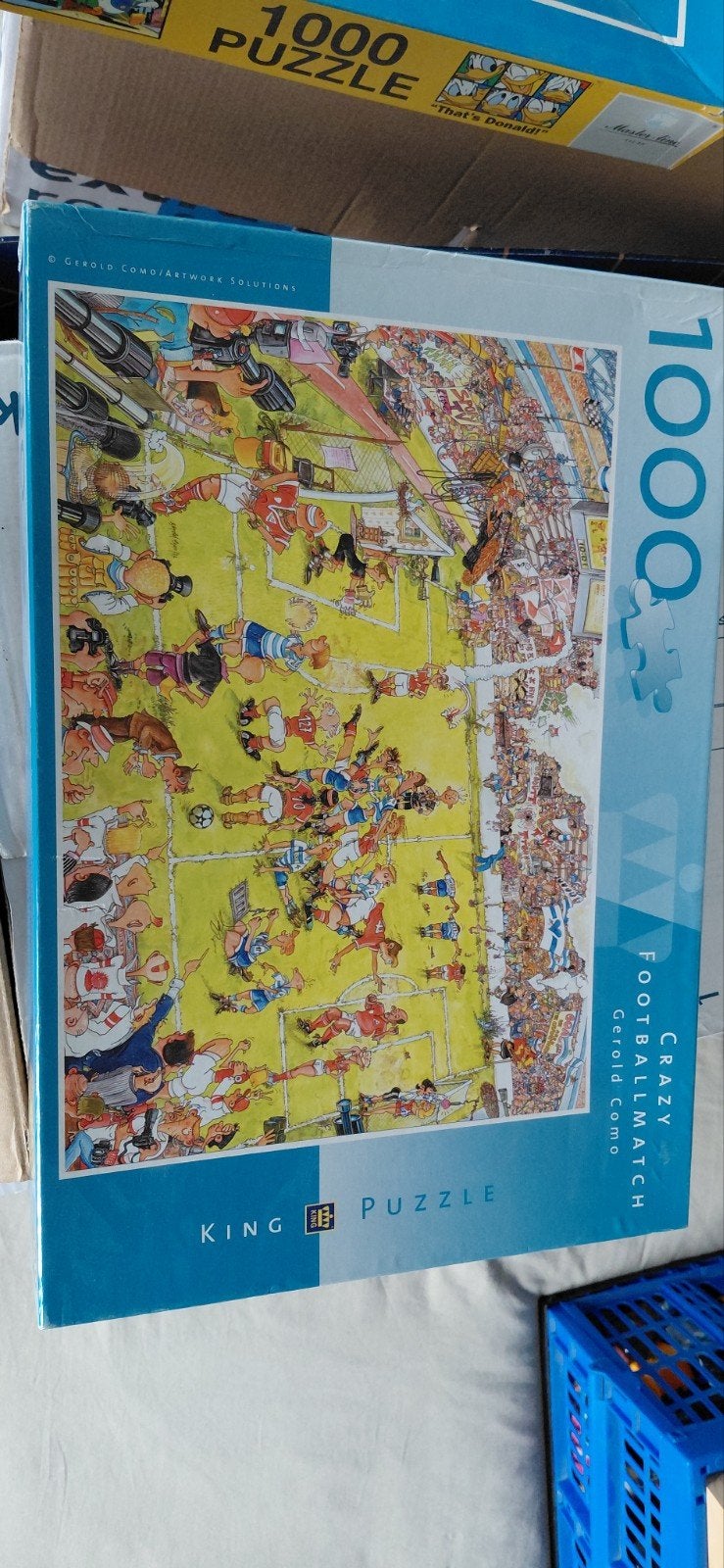 King Puzzle Crazy Footballmatch 1000 stukjes Gerold Como, Ophalen, Meer dan 50 stukjes, Gebruikt, 6 jaar of ouder