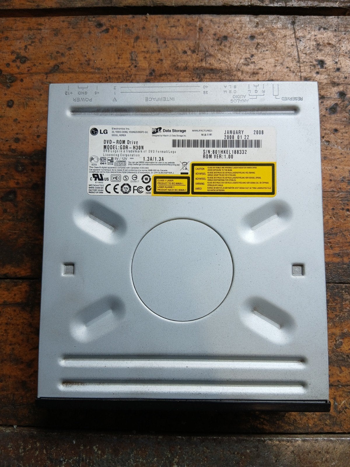 LG DVD-ROM Drive GDR-H30N - Intern DVD-speler, Intern, Gebruikt, Info@lge.com, Dvd