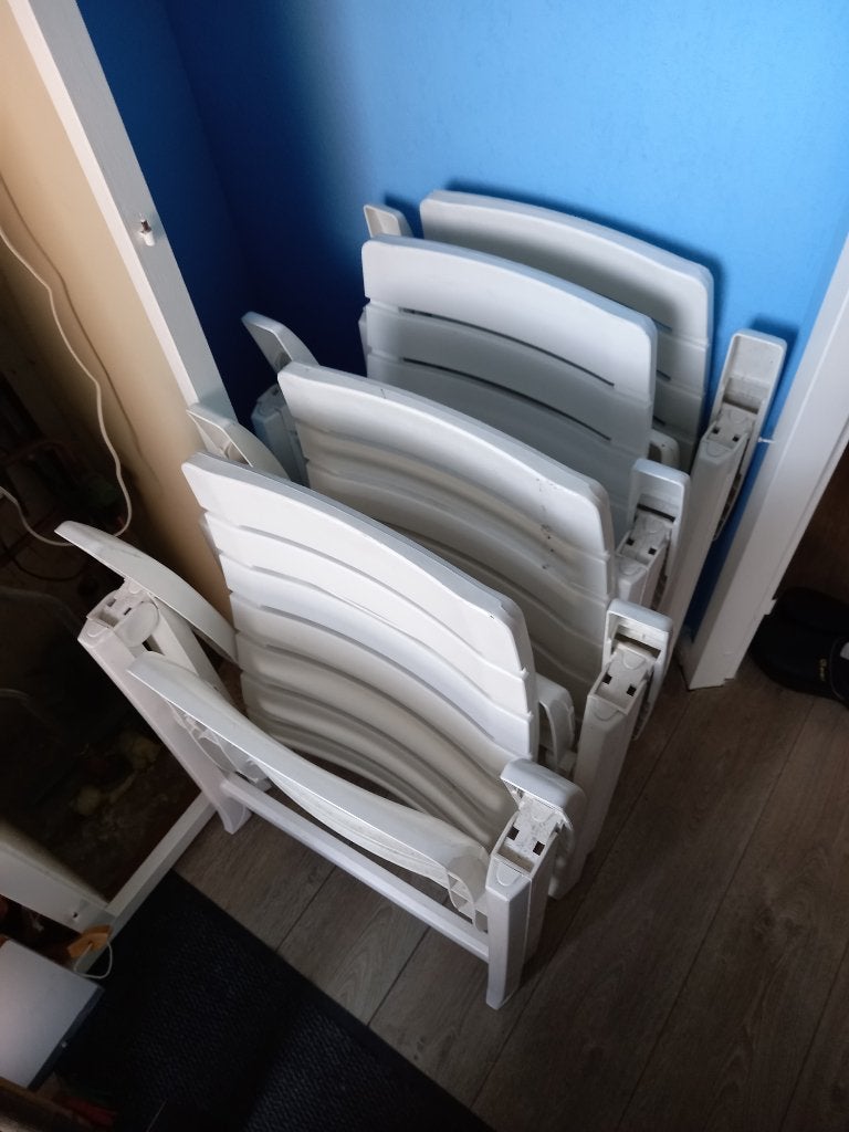 Tuinstoelen, Tuin en Terras, Ophalen, Gebruikt, Kunststof, Inklapbaar