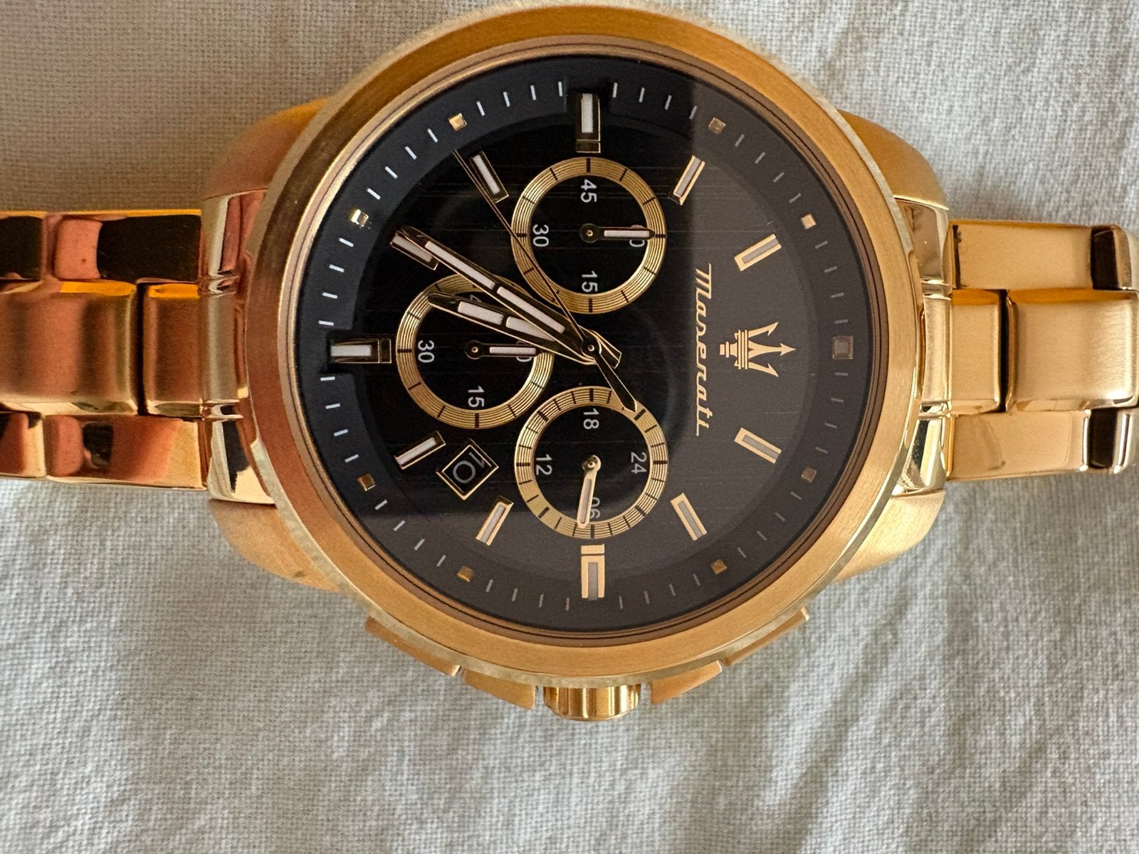 Maserati horloge  z.g.a.n., Overige merken, Staal, Staal, Polshorloge