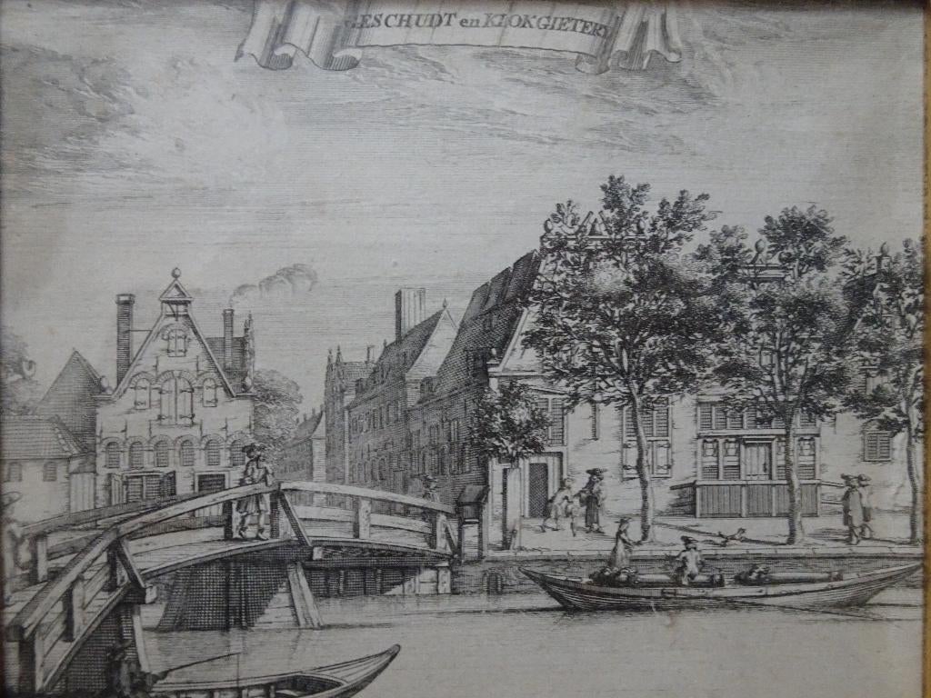 gravure Lijnbaansgracht Amsterdam Commelin 1691, Antiek en Kunst, Kunst | Etsen en Gravures, Verzenden