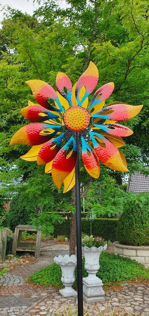 WINDMOLEN / VUURBLOEM / windspinner, Tuin en Terras, Huis en tuin decoratie Marie, Nieuw, Info@huisentuindecoratiemarie.nl, Peize