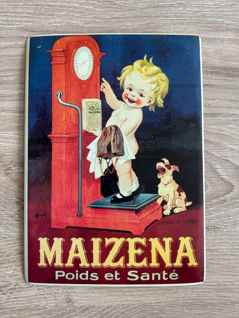 Nostalgisch reclamebord Editions Clouet - Maïzena Balance, Ophalen, Gebruikt, Reclamebord