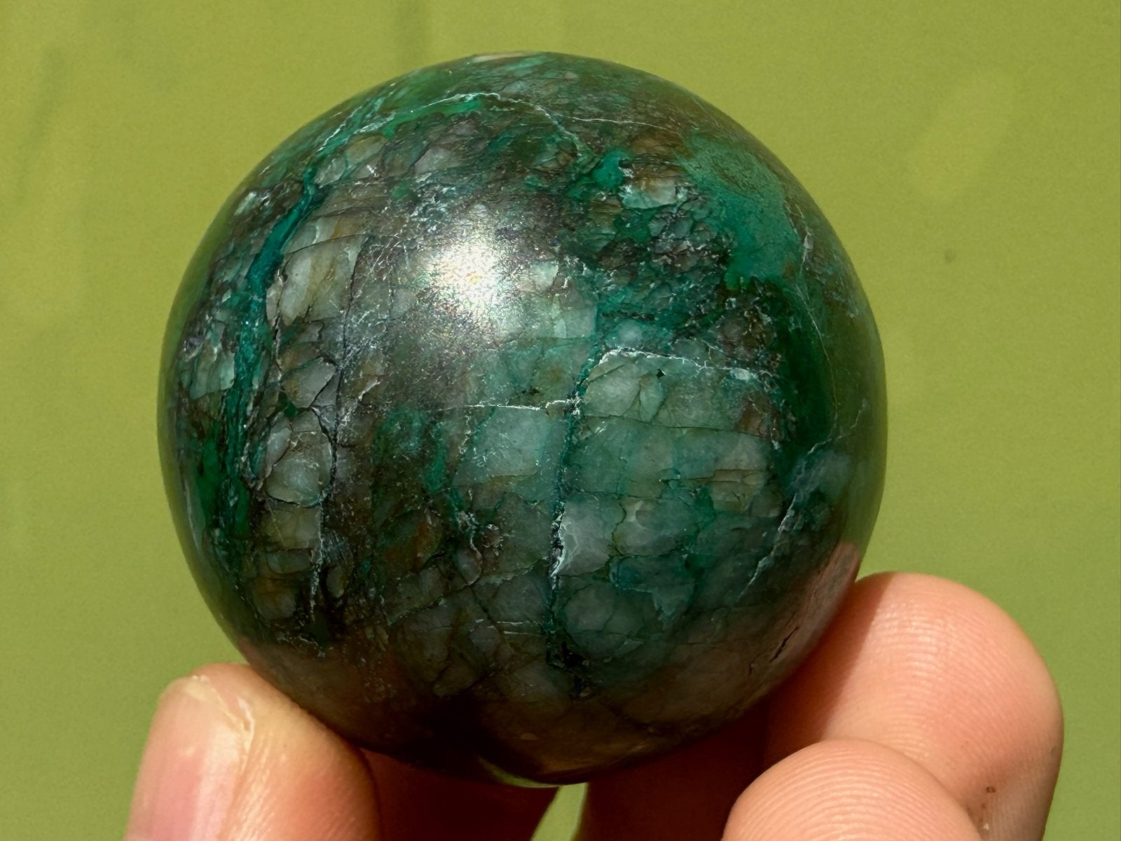 Malacolla - Chrysocolla met Malachiet bol mineralen, Ophalen of Verzenden, Mineraal