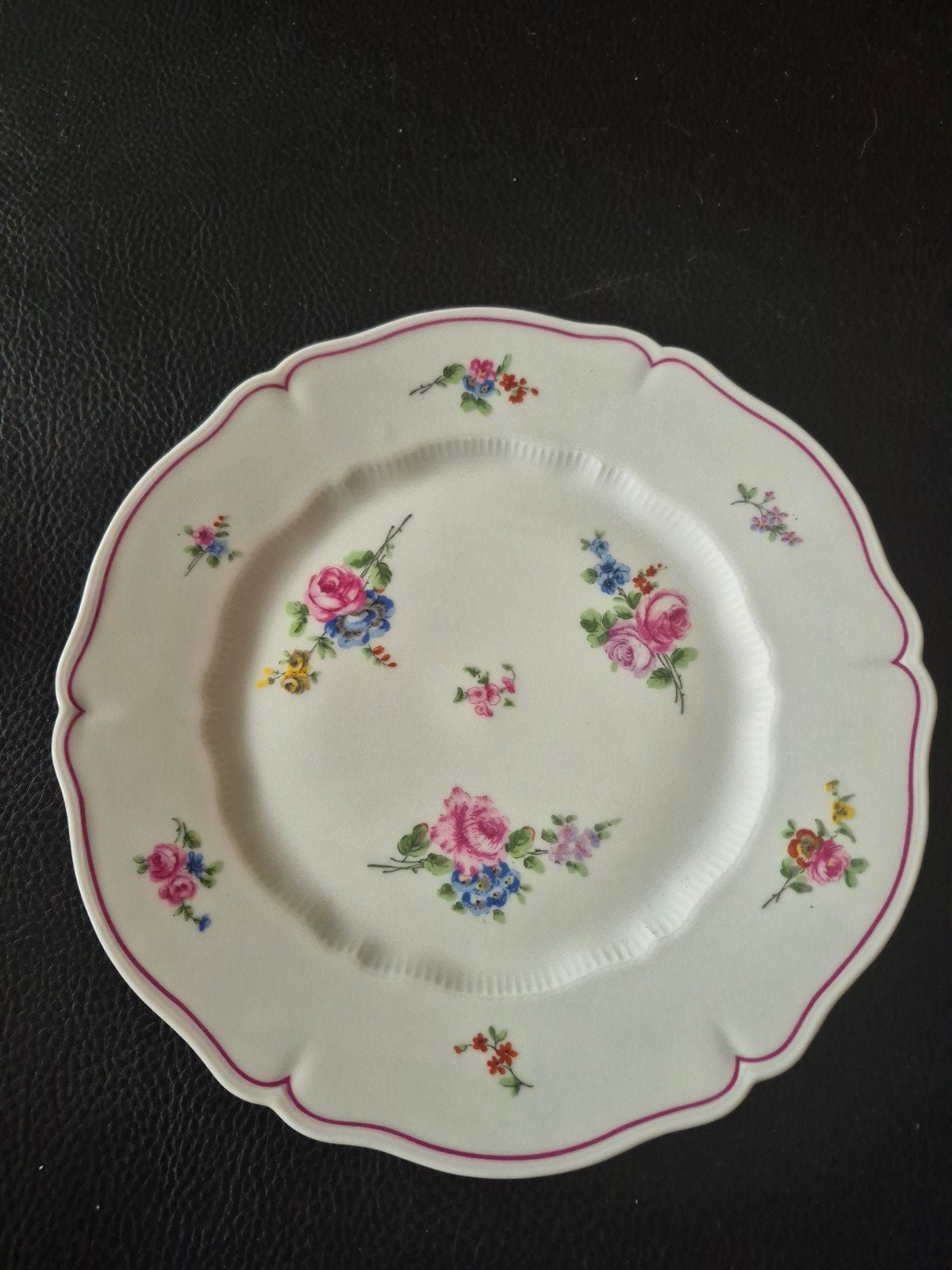 Haviland Limoges Frans porseleinen bord met bloemmotief, Ophalen of Verzenden