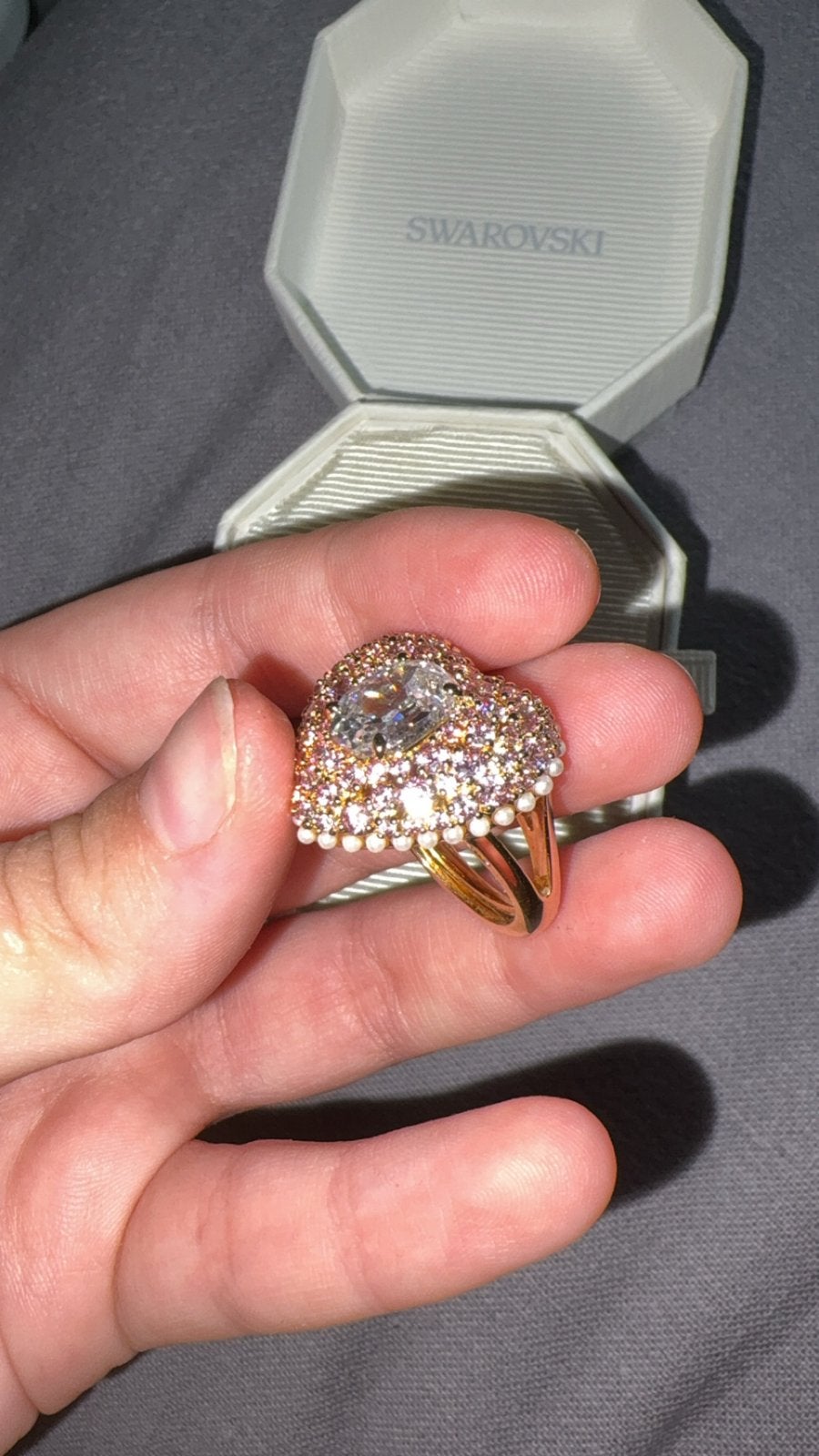 Nieuwe Swarovski IDYLLIA Ring Hart, maat 50-55, Met kristal, Overige materialen, 20 of groter, Nieuw