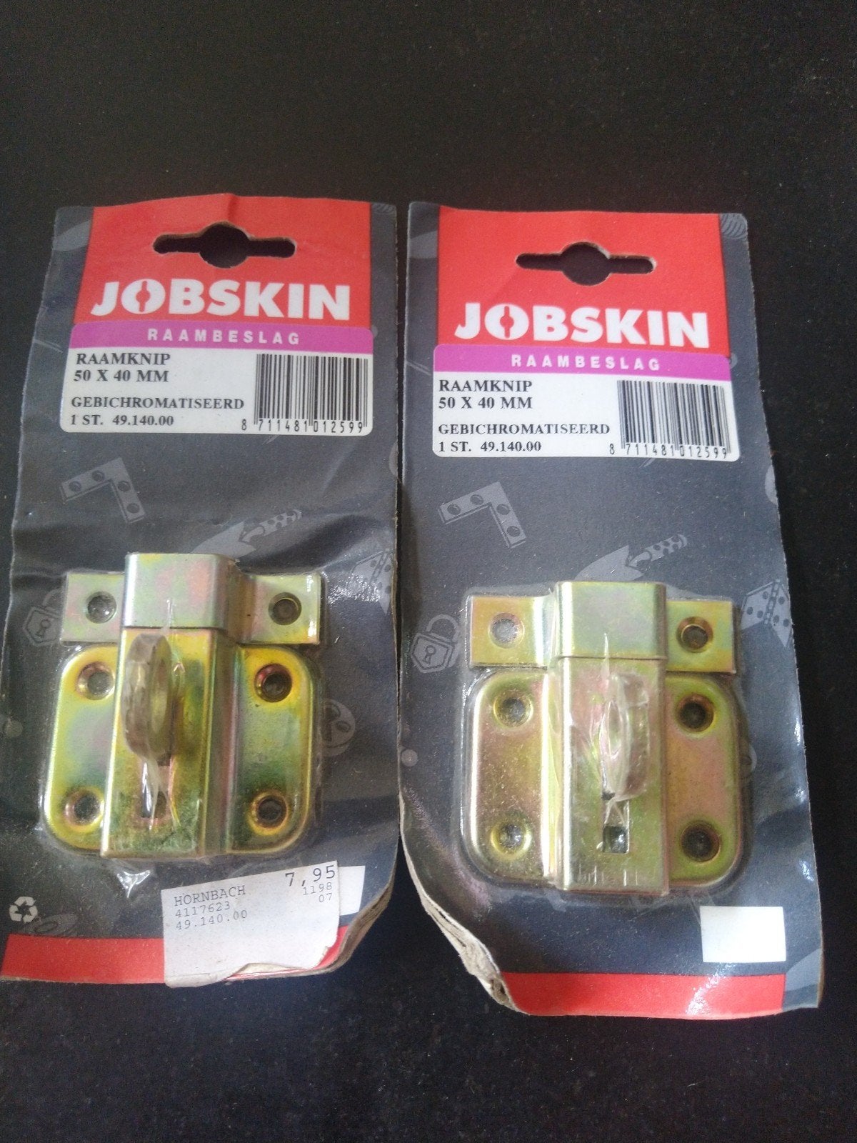 JobsKIN Raamknip 50x40mm Gebichromatiseerd (2 stuks), Ophalen of Verzenden
