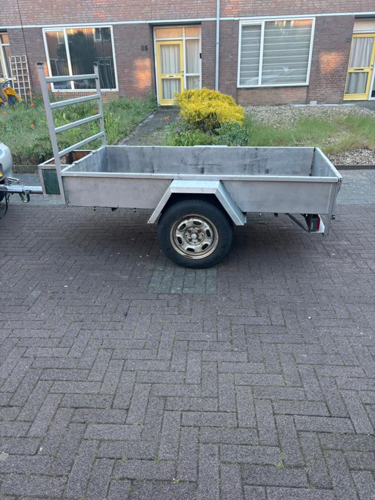 Aanhanger te koop - stevige enkelas 200x100, Auto diversen, Aanhangers en Bagagewagens, Ophalen of Verzenden, Gebruikt