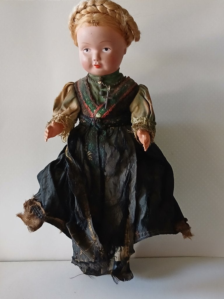 Antiek Popje, Verzamelen, Poppen, Ophalen of Verzenden, Gebruikt, Pop