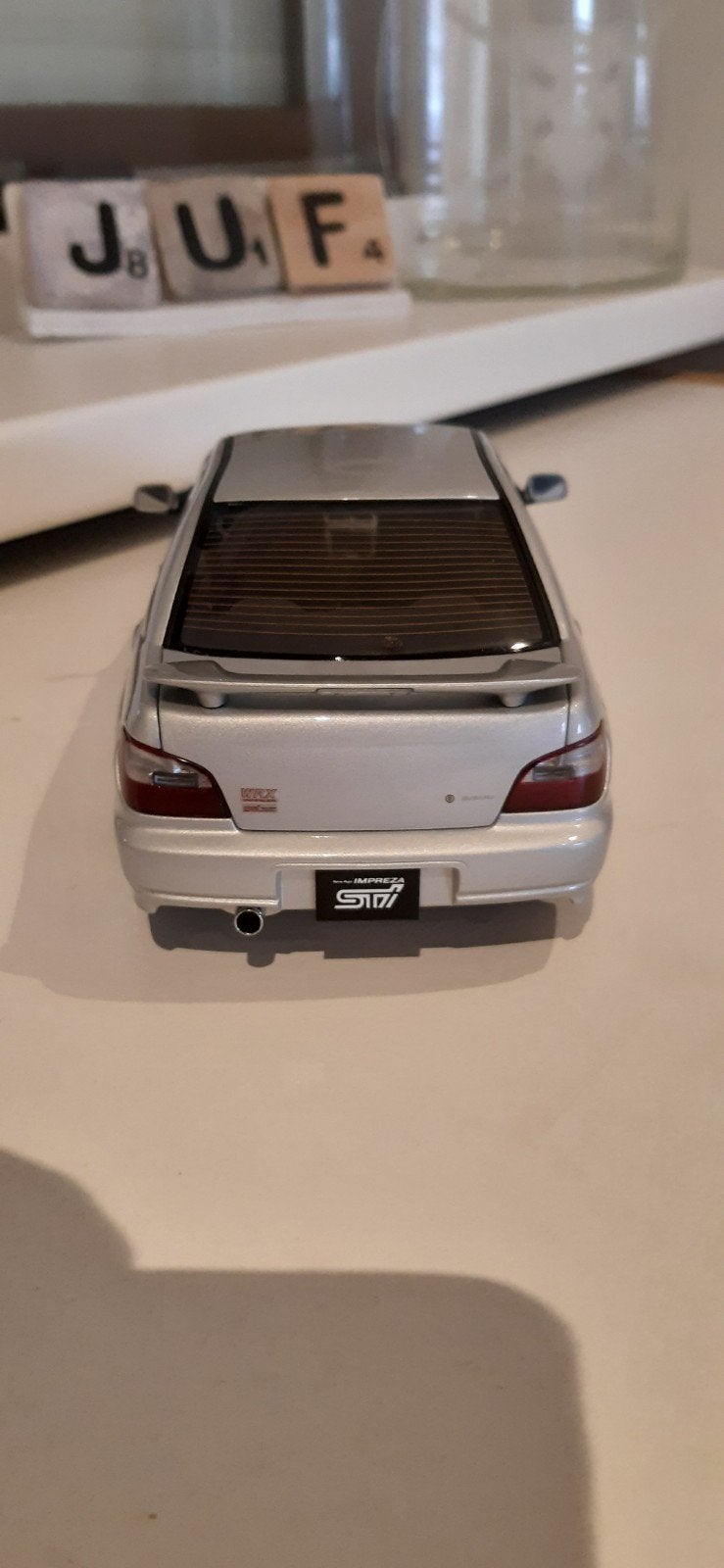 Subaru impreza wrx 1:18 autoart, Ophalen of Verzenden, Zo goed als nieuw, Autoart
