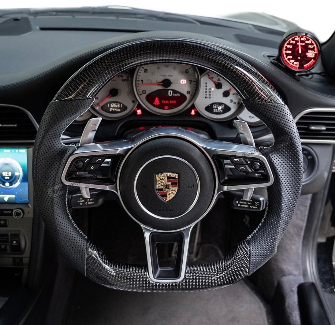 ACTIE! Porsche Custom Stuur - Carbon Fiber & Leder/Alcantara, Verzenden, Hemelstudio, Info@hemelstudio.com, 7824kc