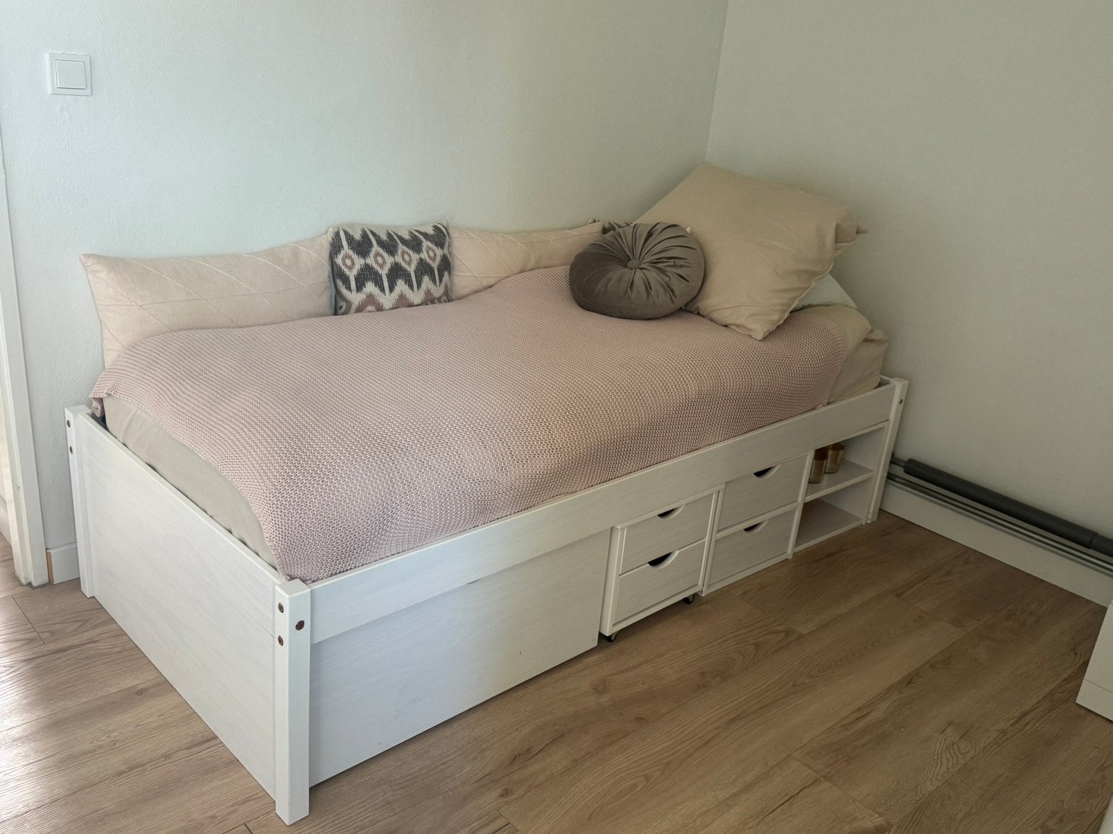 Eenpersoonsbed met lades, Kinderen en Baby's, Ophalen, 85 tot 100 cm, Gebruikt, Lattenbodem