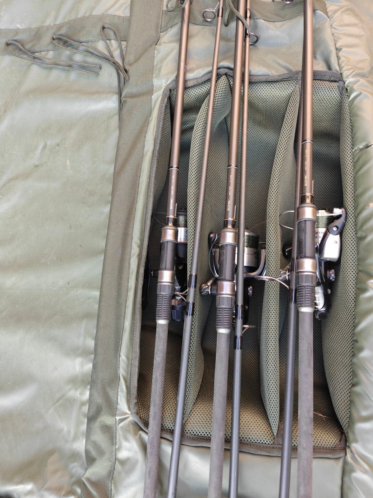 3x Sonik SK3 incl Shimano molens, Watersport en Boten, Hengelsport | Karpervissen, Ophalen of Verzenden