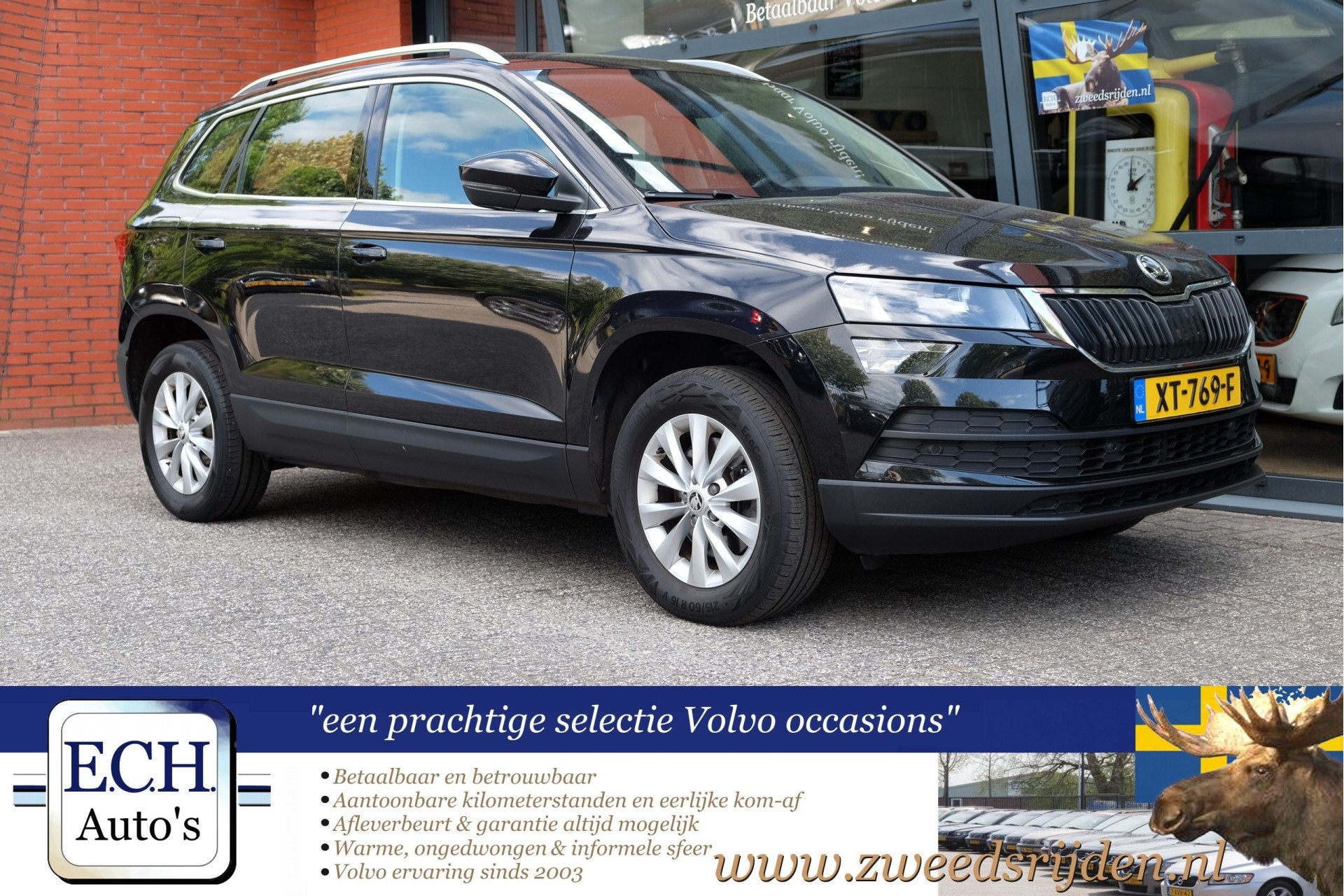 Skoda Karoq 1.5 TSI 150pk ACT Automaat (bj 2018), Auto's, Stof, 4 cilinders, Zwart, Karoq