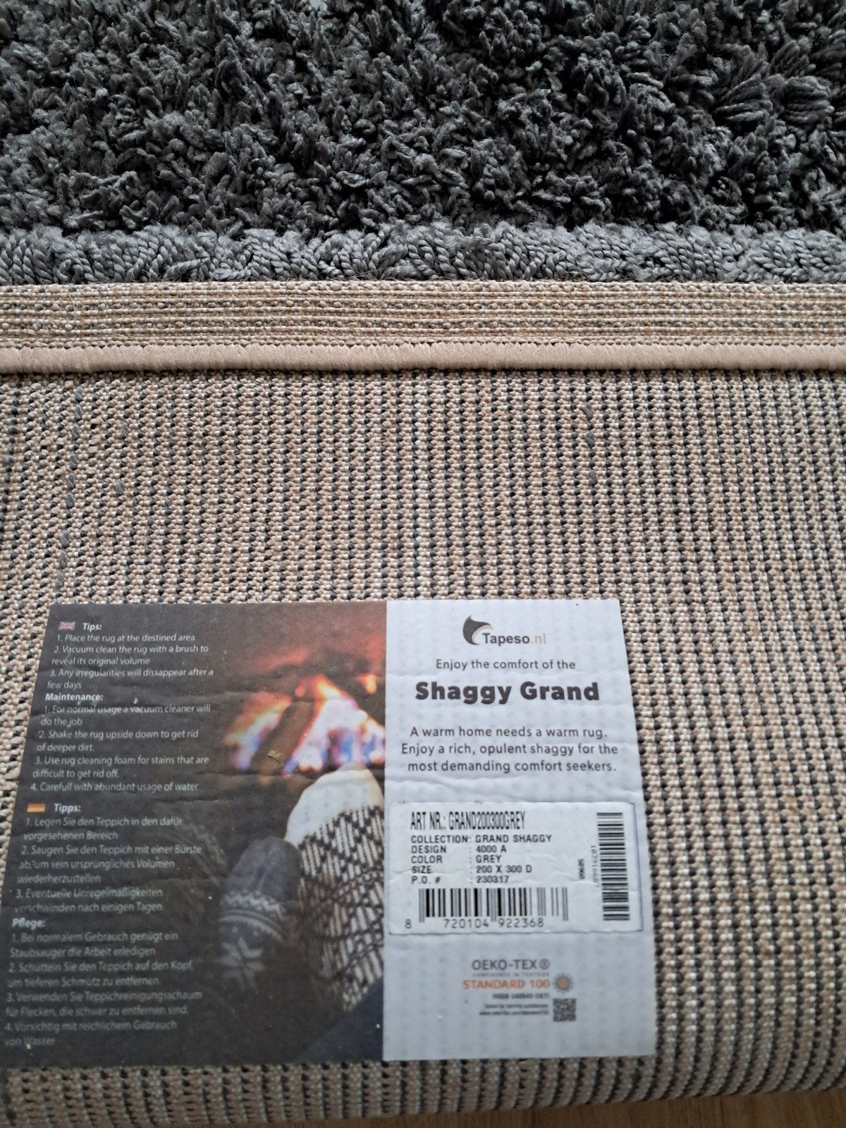 keurig schoon karpet  300x200 grijs, Ophalen, 200 cm of meer, Zo goed als nieuw, Grijs