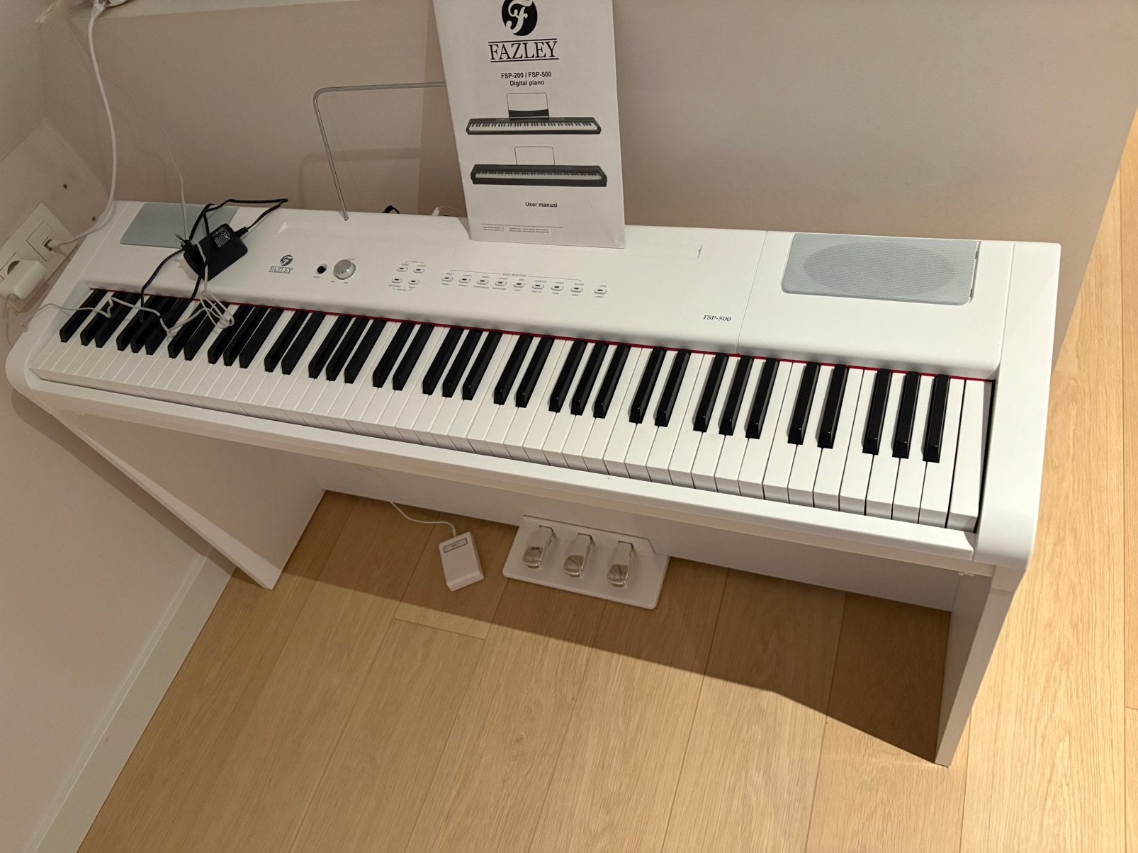 Fazley FSP-500-W Set digitale piano wit met onderstel, Muziek en Instrumenten, Keyboards, Ophalen of Verzenden, Zo goed als nieuw