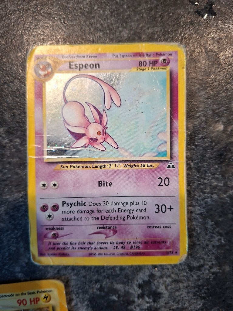 Pokemon tcg oude hits kwaliteit poor - damaged, Ophalen of Verzenden, Gebruikt, Meerdere kaarten, Foil
