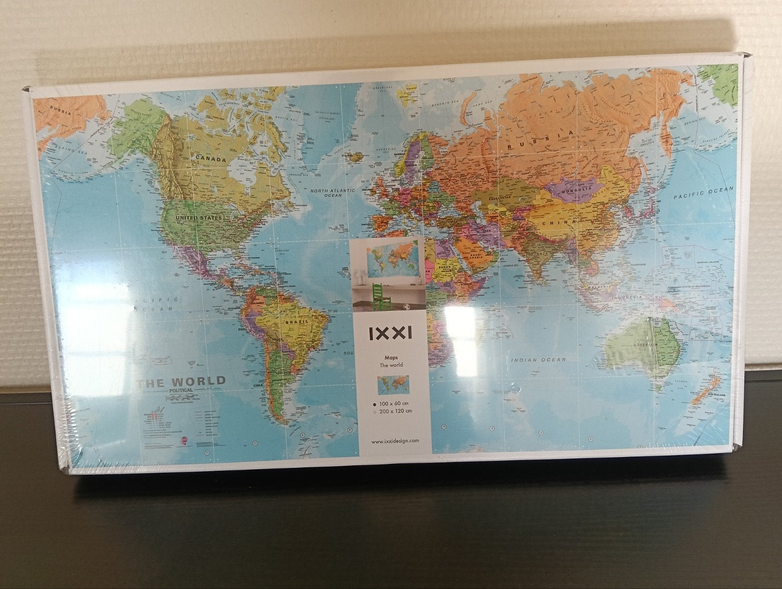 Nieuwe IXXI wereldkaart, model "The World", Verzenden, Nieuw
