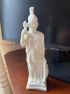 Beeld van de godin Athene (albast ?), Ophalen, Overige onderwerpen, 20 - 50 cm, Wit