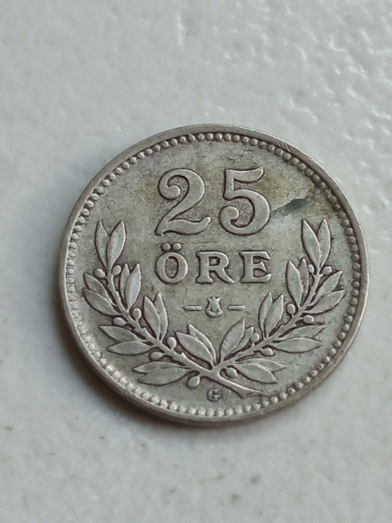 Zweden 25 ore 1932., Ophalen of Verzenden, Overige landen, Losse munt, Zilver