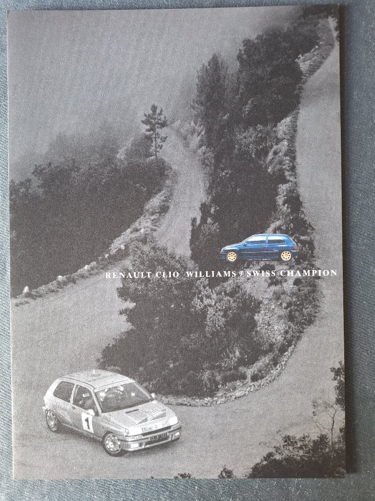 Brochure RENAULT CLIO WILLIAMS - Zwitserland, Verzenden, Zo goed als nieuw, Renault
