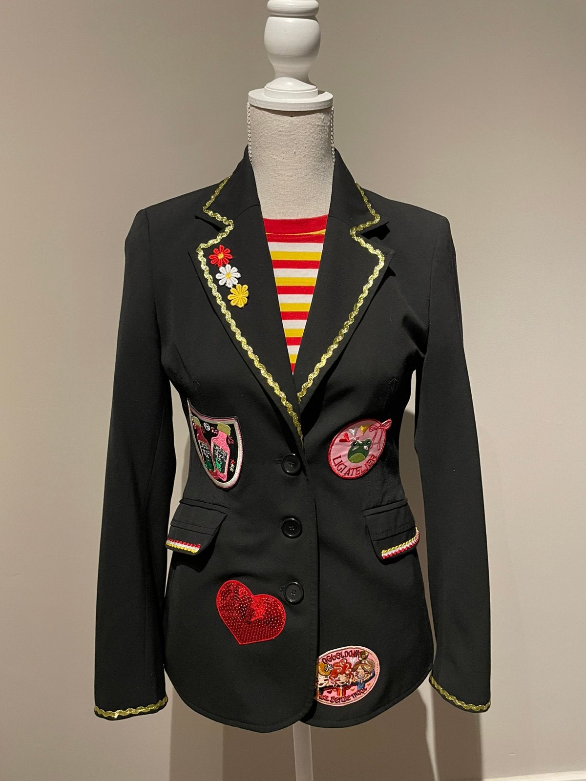 Oeteldonk jasje dames maat 34 zwart, Carnaval, Ophalen of Verzenden, Zo goed als nieuw, Kleding