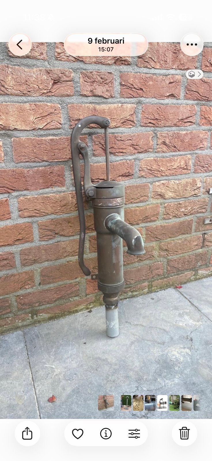 Antieke  waterpomp, Ophalen, Gebruikt, Handmatig, Overige typen