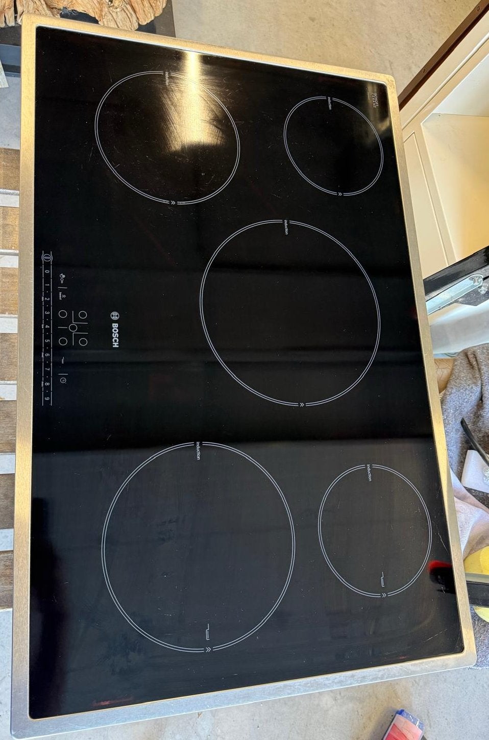 Bosch inductieplaat 5 pits, Ophalen, Zo goed als nieuw, Inbouw, Inductie
