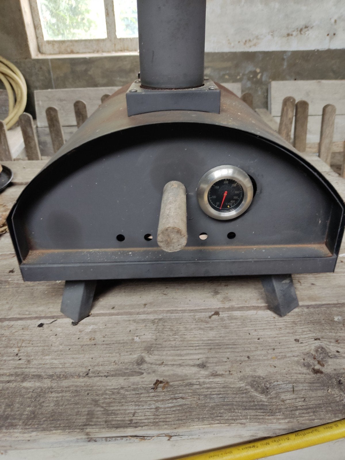 Compacte Houtgestookte Pizzaoven met Thermometer, Ophalen, Gebruikt, Onbekend