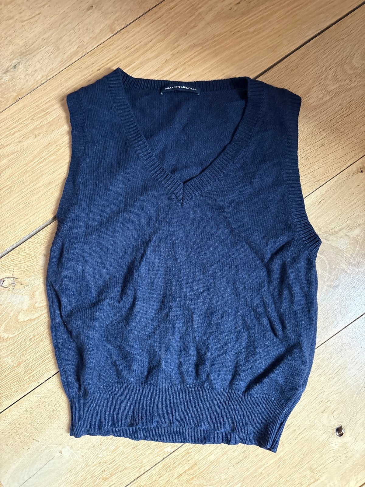 Brandy Melville Vest - One Size (valt als S), Ophalen of Verzenden, Gedragen, Maat 36 (S), Blauw