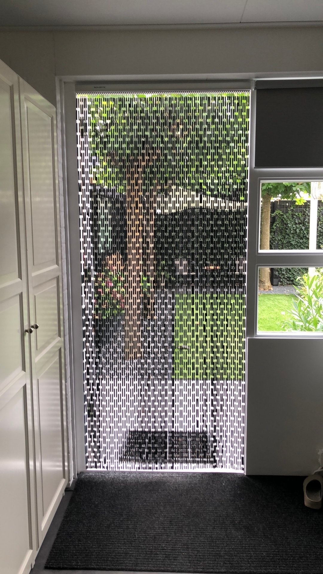Vliegengordijn tubes 90x210 antraciet, Ophalen, Gebruikt, 80 tot 100 cm, Buitendeur