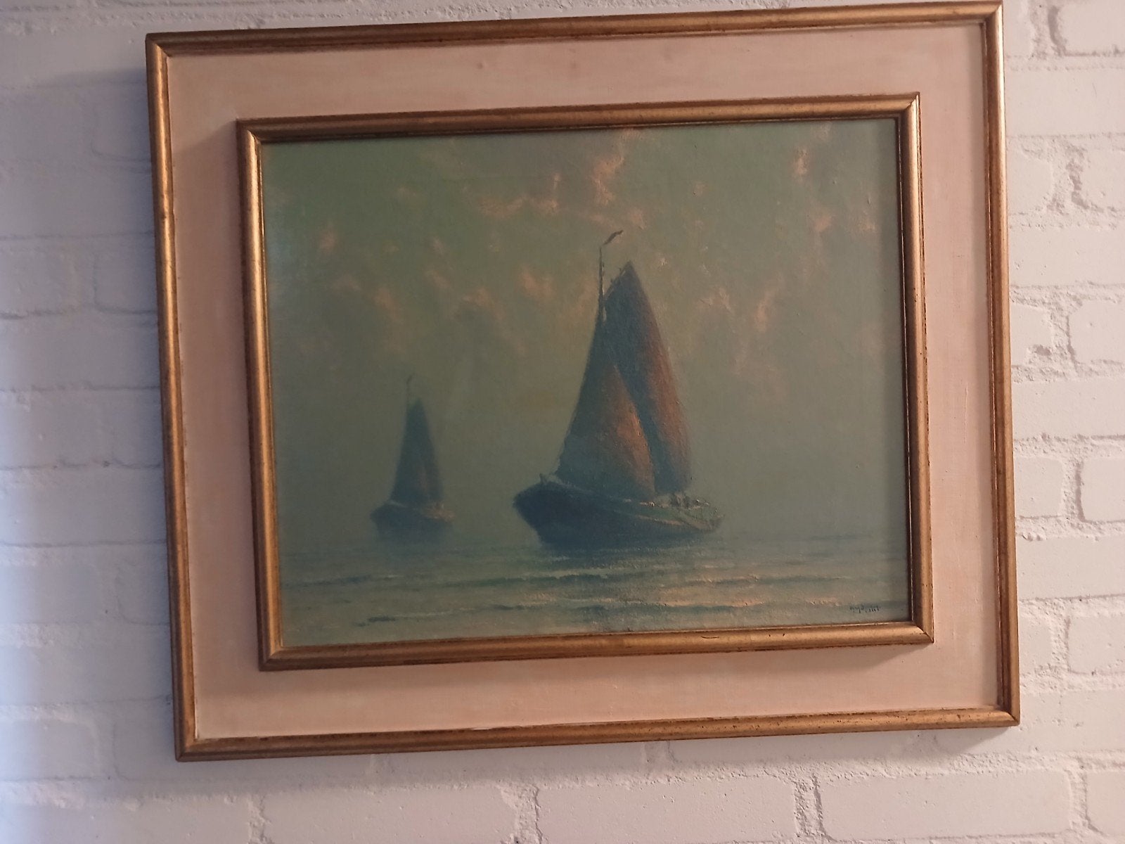 Henk Bekker Zeilschepen op Zee, Antiek en Kunst, Kunst | Schilderijen | Klassiek, Ophalen of Verzenden