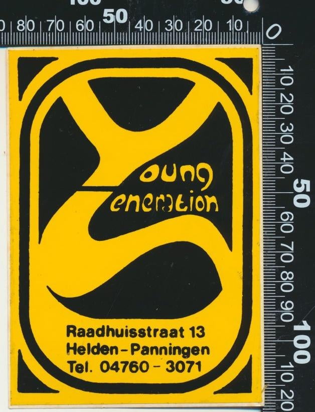 Sticker: Young Generation - Helden Panningen, Ophalen of Verzenden, Zo goed als nieuw, Bedrijf of Vereniging