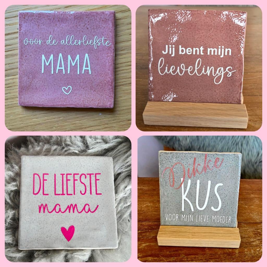 Moederdagcadeau, tegeltjes, moederdag, cadeau, tegel, Ophalen of Verzenden, Nieuw