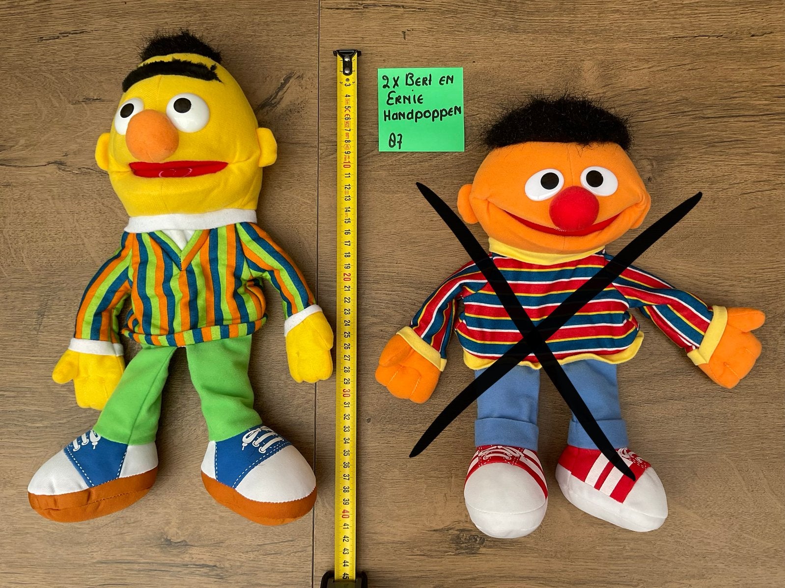 Zgan, niet kapot, Sesamstraat Bert handpop, Verzamelen, Ophalen, Overige figuren, Zo goed als nieuw, Beeldje of Figuurtje