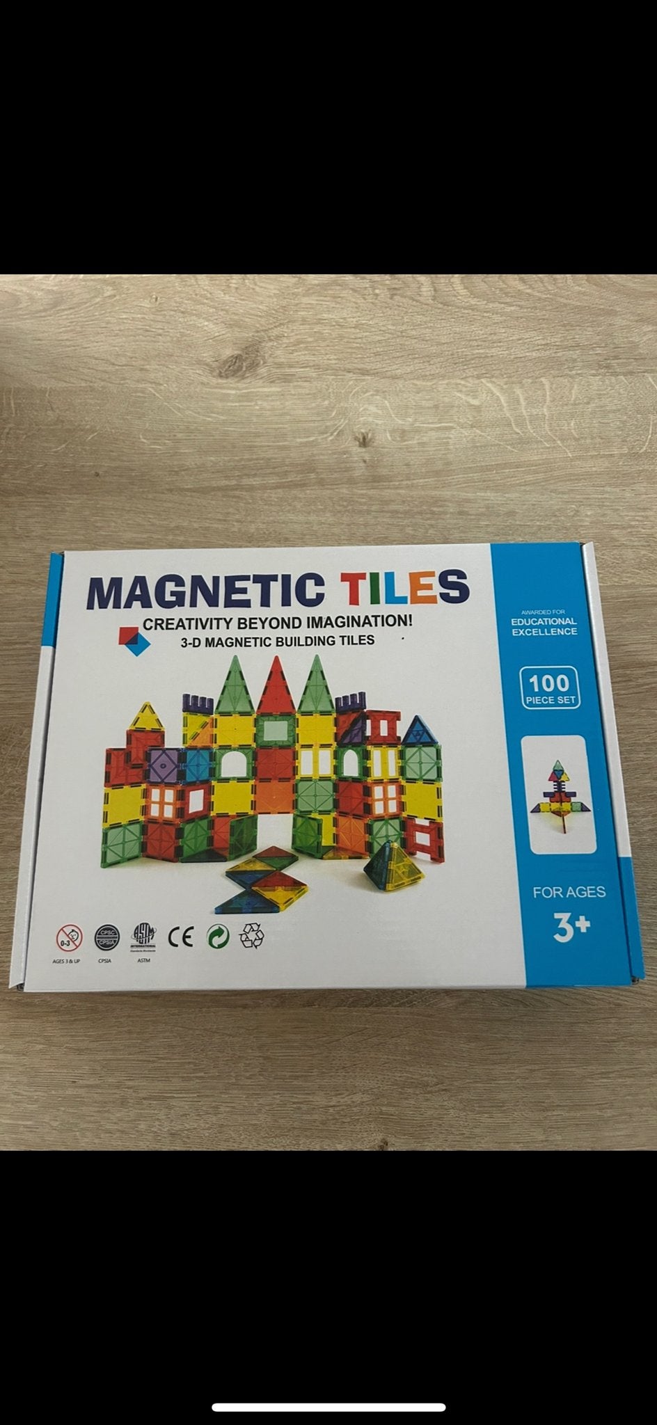 Magnetic Tiles 100-delige set - 3D Magnetisch Bouwspeelgoed, Ophalen of Verzenden, Nieuw, Overige merken