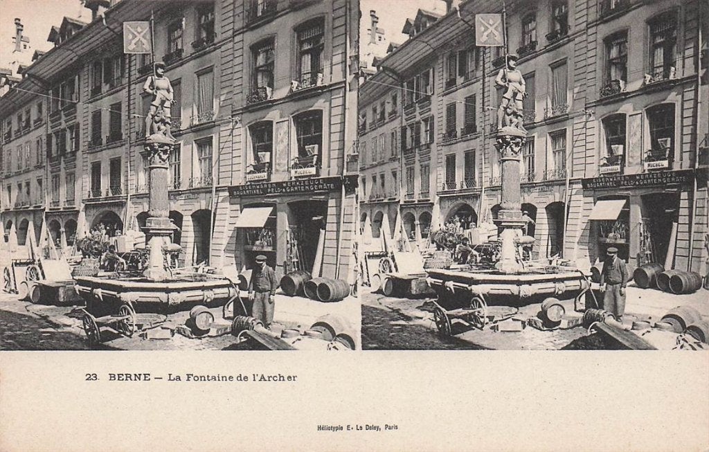 702-290-023 Berne La Fontaine De L'Archer Heliatypie, Verzenden, Voor 1920, Overig Europa