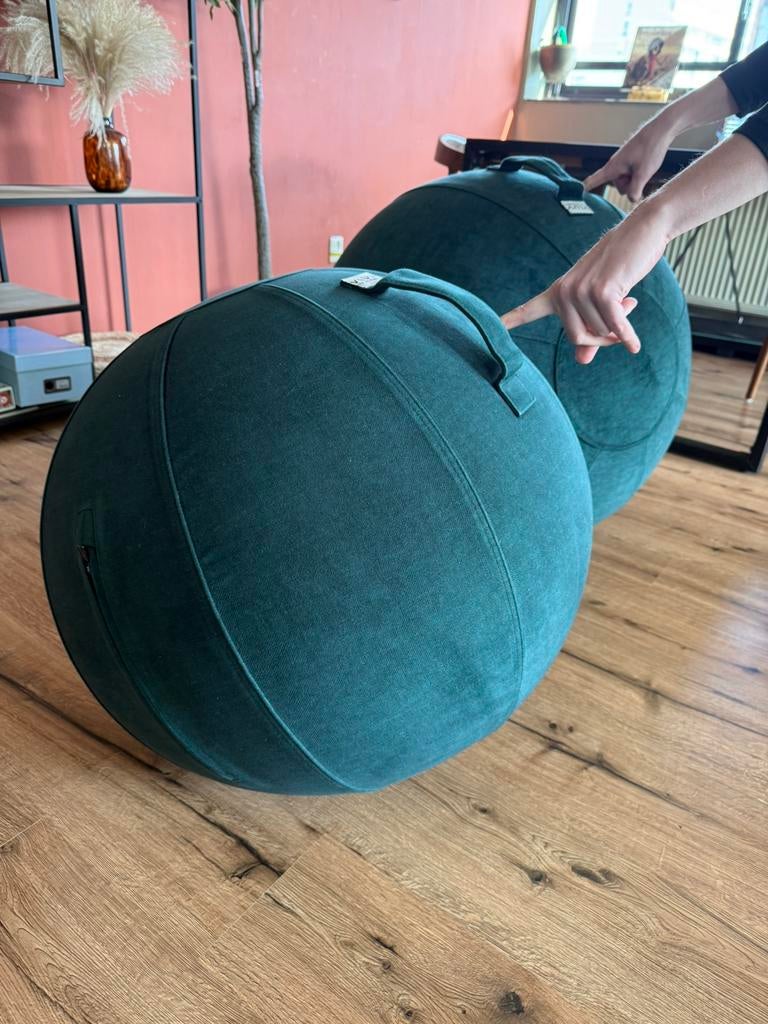 Vluv zitballen Forest Green 65 & 75 cm ergonomisch, Ophalen of Verzenden, Zo goed als nieuw, Stof, Eén