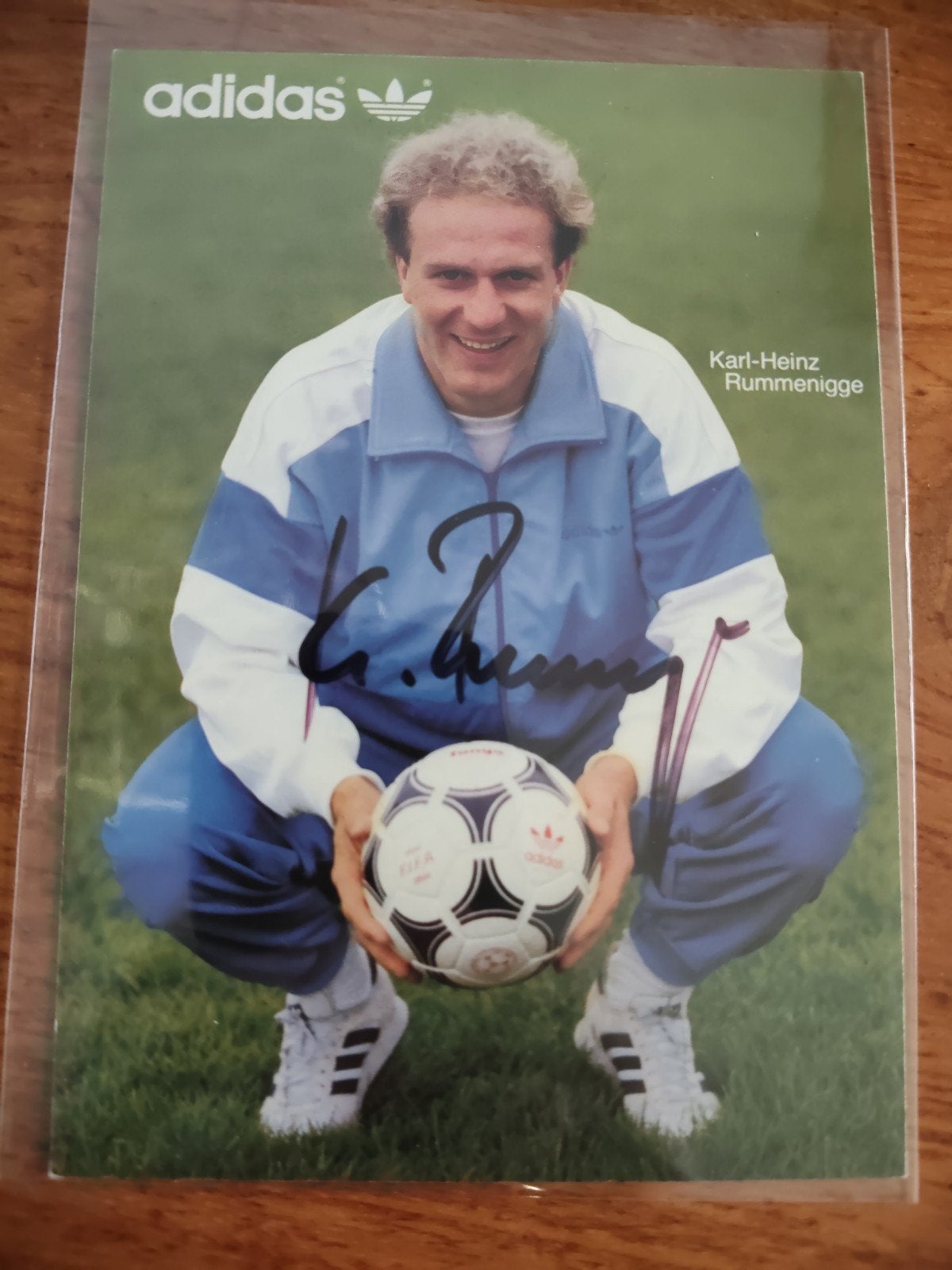 Karl-Heinz Rummenigge originele handtekening ansichtkaart, Ophalen of Verzenden, Nieuw, Buitenlandse clubs, Poster, Plaatje of Sticker
