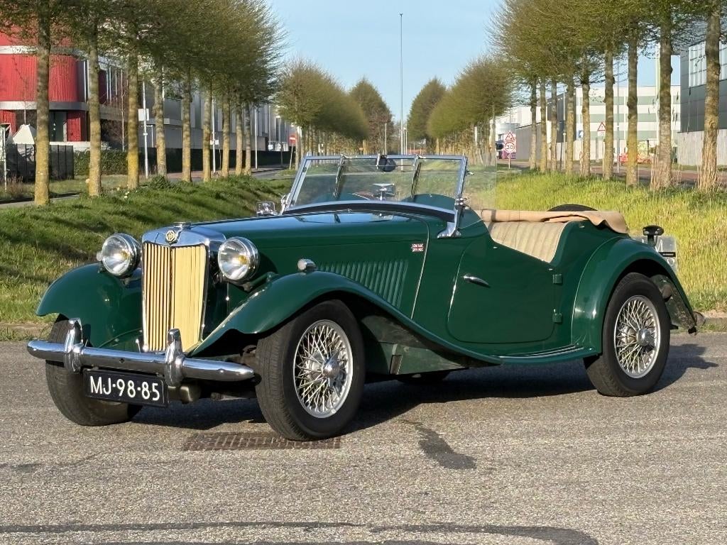MG 1952 Groen, Auto's, MG, Bedrijf, TD, Benzine, Cabriolet, Handgeschakeld, Origineel Nederlands, Groen, Beige, Leder, Achterwielaandrijving