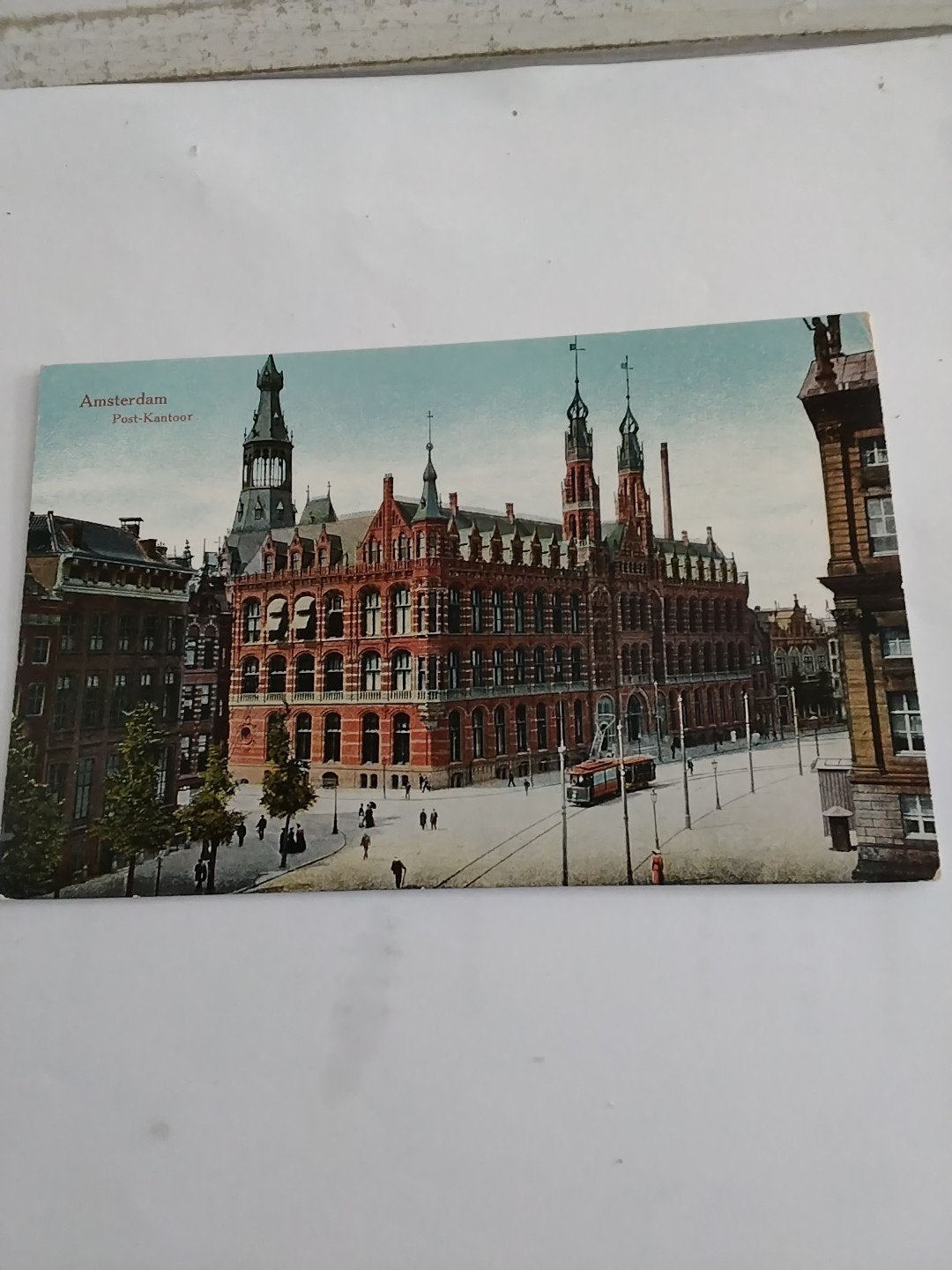 Oude Ansichtkaart Amsterdam Postkantoor, Ophalen of Verzenden, Voor 1920, Ongelopen, Noord-Holland